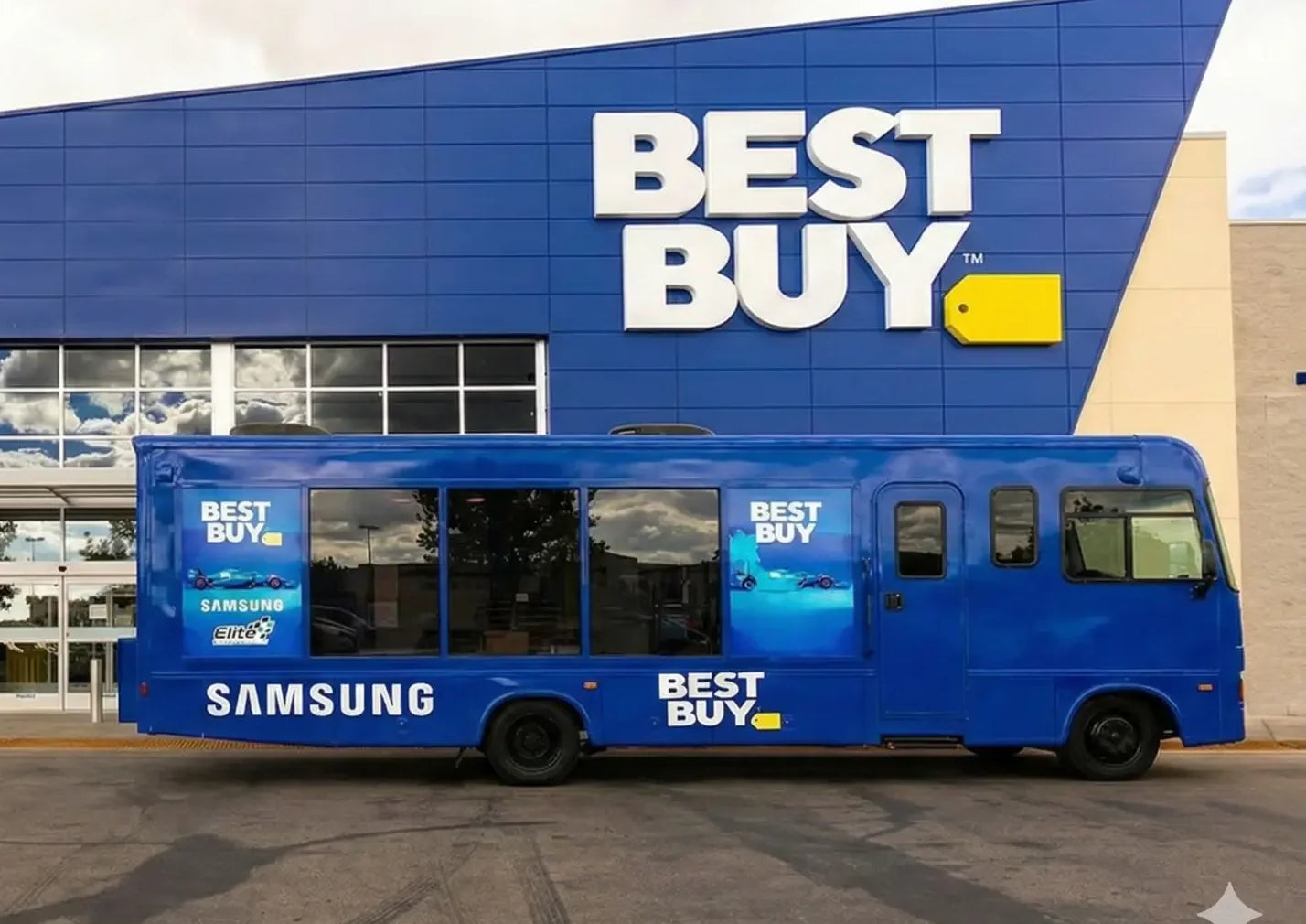 Best Buy-branded Mobile Race Studio for a retail activation